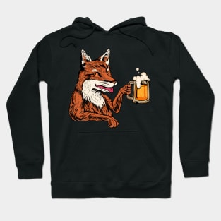 Cheers - Fox drinks beer - Beer festival Hoodie
